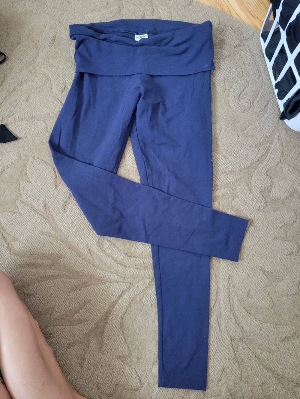 PINK Victoria's Secret Navy Foldover Leggings